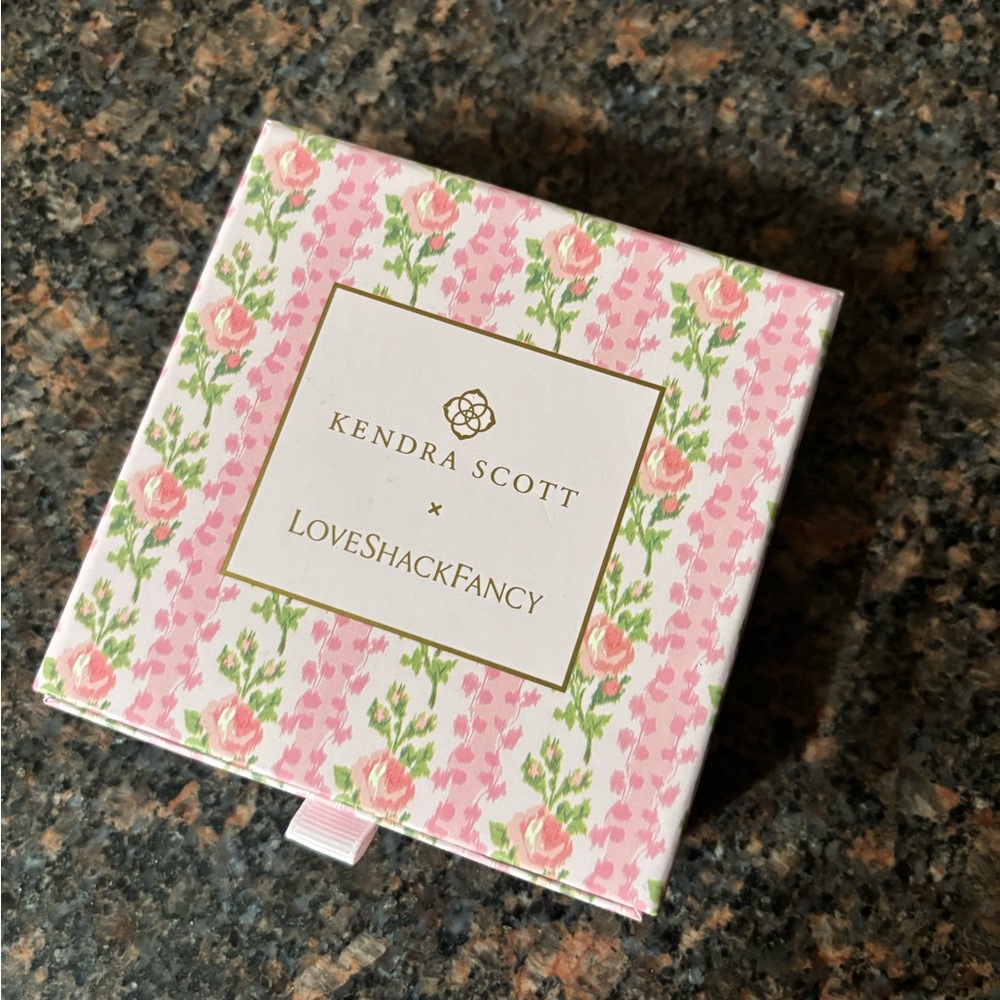 Kendra Scott x LoveShackFancy Collab Pink Floral Gift Box + Dust Bag